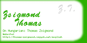 zsigmond thomas business card